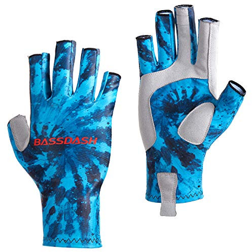Bassdash ALTIMATE - Guanti da pesca senza dita, protezione solare UPF 50+, per uomini e donne, per kayak, pagaia, escursionismo, ciclismo, guida, tiro, allenamento