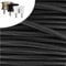 Textilkabel, Stoffkabel, Verlängerung 10 METER Farbe Schwarz 3 adrig 3 x 0,75 mm² rund wahlweise mit Schukostecker Globe Warehouse® (10 mtr. Schukostecker Rund gold)