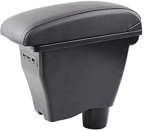 Leder-Armlehne für Fortwo Forfour 2014 2015 2016 2017 2018 2019 Mittelkonsole Aufbewahrungsbox Armlehne