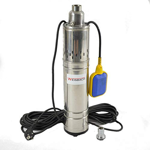 WEISBACH Tiefbrunnenpumpe Brunnenpumpe Wasserpumpe Tauchpumpe Ø105mm 8bar 750W Schwimmer