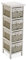 Versa Pompei Mueble para el Baño Auxiliar, con 4 cajones, Medidas (Al x L x An) 82 x 29 x 25 cm, Madera, Color Blanco
