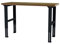 STIER höhenverstellbarer Werktisch, 1500x600x760-1060mm, aus Stahl und Buche, pulverbeschichtet