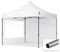 TOOLPORT Faltzelt Faltpavillon Pavillon 3x3m - mit 2 Seitenteilen (Panoramafenster) Premium Dach Partyzelt weiß