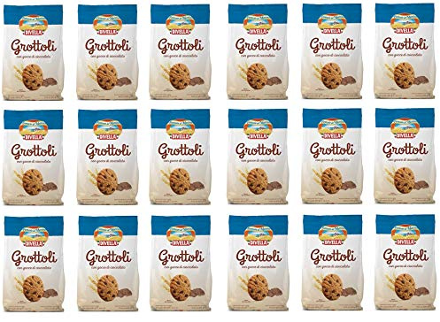 18x Divella Grottoli con gocce di cioccolato Italienische Shortbread Kekse Mit Schokoladenstückchen 400g biscuits cookies
