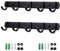 Porte Manteau Mural， Patères Porte Manteaux Design En Acier Inoxydable, Patères Salle De Bains Solide pour Chambre Bureau Noir (5 Hook， 2 Pièces)