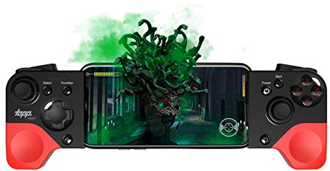 topp Gaming Smartphone Controller 'Medusa' mit bis zu 8 h Laufzeit und individuell Einstellbarer Tastenbelegung - iOS, Android, Windows Support - Rot/Schwarz