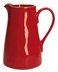 Rose & Tulipani - Brocca 600cc Rosso Fuoco - Arredo Casa, Cucina - Linea Concerto di Colori - Idea Regalo - Stoneware - 0,6 CC; 12xh15,5 cm