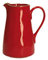 Rose & Tulipani - Brocca 600cc Rosso Fuoco - Arredo Casa, Cucina - Linea Concerto di Colori - Idea Regalo - Stoneware - 0,6 CC; 12xh15,5 cm