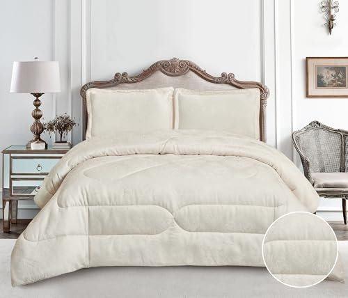 Bridal Jacquard Floral Bedspread Bedding Set Luxury Quilted 3 Piece Comforter with Pillow Shams for Master Bedroom Guest Room or Bridal Room