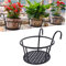 1 Pièce Support de Pot de Fleurs à Suspendre Décoration, étagère Balcon Pot de Fleurs Rond, Matériel de Fer, pour Les Balustrades de Balcon de Jardin, Couloirs, Verdure Intérieure(Noir)