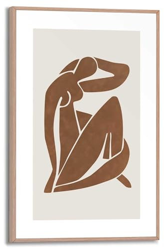 REINDERS Gerahmtes Bild, Body language, Schlafzimmer, Bilder, Wanddeko, Room Decor, MDF, Braun, 30x20cm