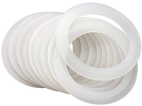 NeeyBing 20 sellos de silicona de repuesto para tarros de goma, juntas herméticas de silicona, anillos de sellado para tarros de cristal de 86 mm