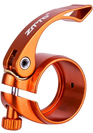 Perfeclan Schnellspanner Fahrrad Sattelstützenklemme eloxierte Aluminiumlegierung 40.8mm, Orange