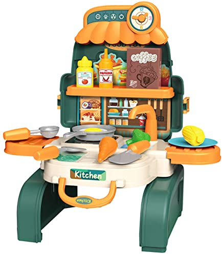 Diakakis Luna Spielküche Rucksack 3in1 m. Zubehör 21-TLG. Kinder Koch-/Küchen Spielset