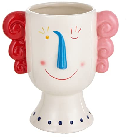 Vase Pop Volto bunt Keramik weiß (Jullare)