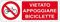 NEW CARTELLO SEGNALETICO UNI - vietato appoggiare biciclette - Adesivo Extra Resistente, Pannello in Forex, Pannello In Alluminio (PANNELLO IN ALLUMINIO 60X25 CM)
