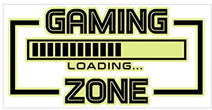 Glowing Gaming Zone Wall Sticker: Glow in The Dark Game Loading Wall Decals Playroom Wall Art Murals for Gamer Room Party Decor Green
