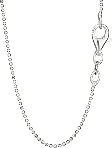 NKlaus 38cm Kugelkette 925 Silber elegante Halskette filigrante Breite 1,0mm Collier 1,4g federleicht 6962