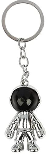 3D Space Spaceman Schlüsselanhänger Roboter Metall Auto Schlüsselanhänger Nasa Rucksack Charm Kreativer Astronaut Schlüsselanhänger für Damen Spaceman Tasche Schlüsselanhänger Schmuck, silber, L