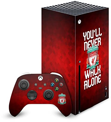 Head Case Designs Offizielle Liverpool Football Club YNWA Kunst Vinyl Haut Gaming Aufkleber Abziehbild Abdeckung kompatibel mit Xbox Series X Console and Controller Bundle