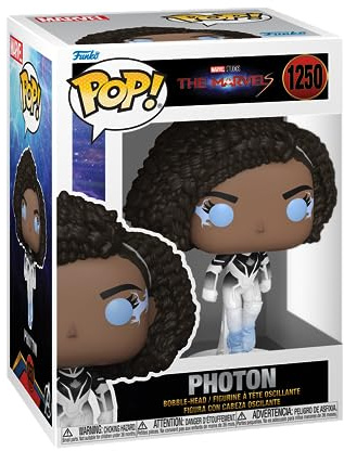 Funko POP! Marvel: The Marvels - Photon | Official Superheroes Merch - Collectable Vinyl Figurine for Shelf Display - Birthday Gift Idea for Fans and Collectors