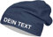Jersey Beanie personalisierbar Mütze Baumwolle Bedrucken Lassen eigener Text frei positionierbar Heather Royal M/L