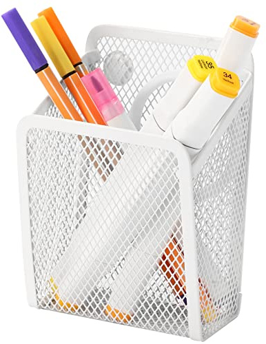 Sanpaint Magnetischer Stifthalter, Stiftekorb aus Edelstahl, Metall-Schreibutensilien-Aufbewahrung für Whiteboard, Tafel, Küche, Spind, Zuhause oder Büro