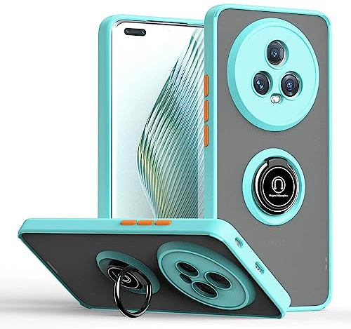 UPLAI Hülle für Honor Magic 5 Pro (Magic5 Pro), Slim Stoßfest Handyhülle Case mit Magnetischer Autohalterung, Prämie PC + TPU Bumper Stilvoll Gefrostet Schutzhülle.(Himmelblau)