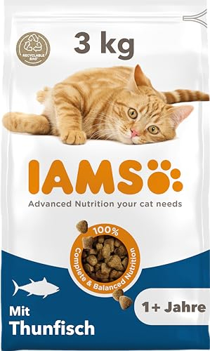 IAMS for Vitality Katzenfutter trocken mit Thunfisch - Trockenfutter für Katzen im Alter von 1-6 Jahren, 3 kg