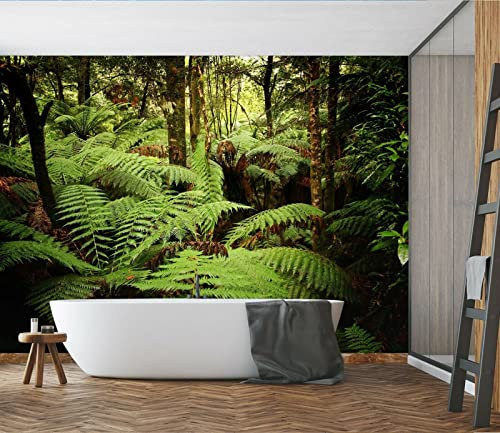 Poster Geant Mural Papier Peint 3D Forêt Tropicale Tropicale, 352 * 250cm Tableaux Muraux Photo Décoration Murale Salon Chambre