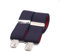 El Mono con Pajarita Tirantes Hombre Hechos a mano en España. Tirantes para pantalones hombre | 3 Pinzas extrafuertes | Color azul y lunares rojos. (Micro Azul-Rojo)