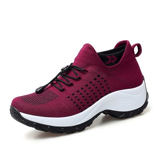 Vimlo Orthofit – Orthopädische Schuhe for Damen, Ultra-Bequeme, atmungsaktive Mesh-Tennis-Sneaker, orthopädische Slip-on-Wanderschuhe for Damen (Color : C, Size : 40)