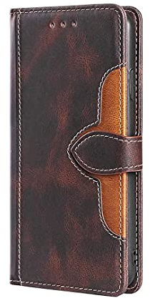 JIAFEI Cover Protettiva per Honor X7b Case, Premium TPU + PU Pelle retrò Antiurto Portafoglio Flip Cellulare Custodia, Marrone