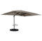 IDMarket - Sombrilla giratoria 360 CALVI (3 x 4 m, con 4 losas y funda, marrón