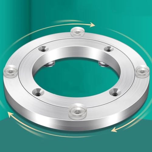 COKYIS 25cm Rotierende Lager Rund Drehplatte Basis Für Tischplatten Aus Glas, Holz Und Marmor, Robuste Drehteller Drehbeschlag, Aluminiumlegierung Lazy Susan Drehkranz Rings (Size : 25cm/10in)