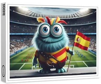 raxxa Premium-Puzzle | Das Spanische Whimsical Monster der Fußball-EM 2024 | 1000 Teile