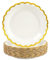 AHPYEUHK 50 Pcs White Paper Plates 7 Inch Birthday Decorations Dinnerware Lace Gold Dessert Plates for Birthday Wedding Party Supplies Tableware