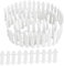 Miniature Garden Fence, 3 * 90CM Small Wooden Fence Flexible Miniature Picket Fence for Micro Landscape Flower Pot Fairy Garden Decoration(White)