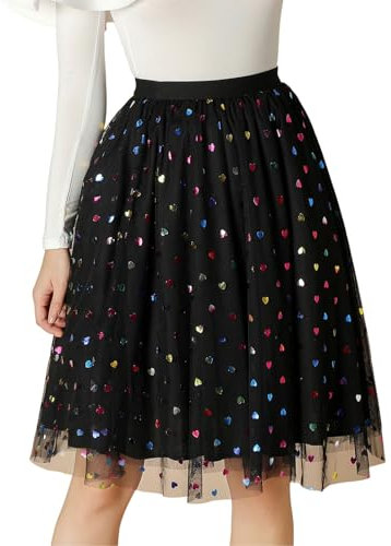 BGFIPAJG Gonna Tulle Bambina Marrone Mezza Lunghezza Gonna per Tavolo Rosa Cipria Gonna Tulle Lunga Azzurra Gonna Corta con Paillettes Grandi Gonna Estiva Donna Lunga Sportiva