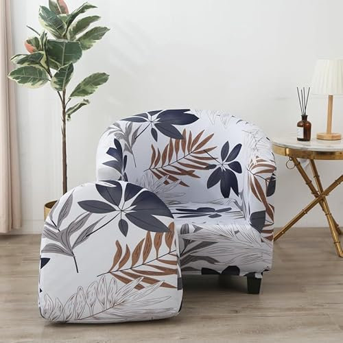 Surwin Sesselbezug Sesselschoner mit Elastisch Stretch Husse, Aufteilen Sesselüberwurf Universal Chair Schonbezug Sofabezug für Clubsessel Lounge- & Cocktailsessel (Grau)