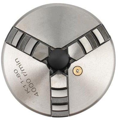 HUSPOO Präzisions 3 Backenfutter Ø 80-125mm Dreibackenfutter fit Drehbank, Selbstzentrierendes 3-Backen-Drehfutter, 3 Backenfutter für Bohrmaschine (80MM)