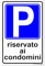 TLDSHOP® - Cartello Segnaletico - PARCHEGGIO Riservato ai Condomini - 20x30cm - Materiale: PVC 1mm - Quantità: Pz 1