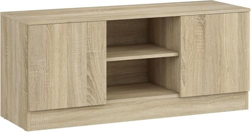 Shefa Granada TV Lowboard 120 cm Sonoma Oak Modern TV Cabinet with Storage Space