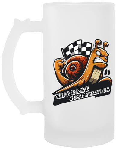 Jinbetee Not Fast Just Furious Vaso De Cerveza Transparente Con Asa
