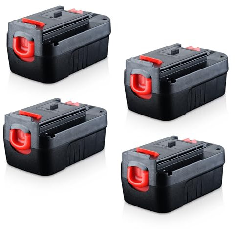 HPB18 18V 4.8Ah NI-MH Replacement for Black and Decker 18V Battery Compatible with B&D Battery Tools (HPB18 4.8Ah 4PACK)