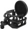 Qukaim Filtro antiurto per microfono, registratore professionale regolabile, clip per Neumann U87 Dia 24 mm, supporto per microfono antiurto