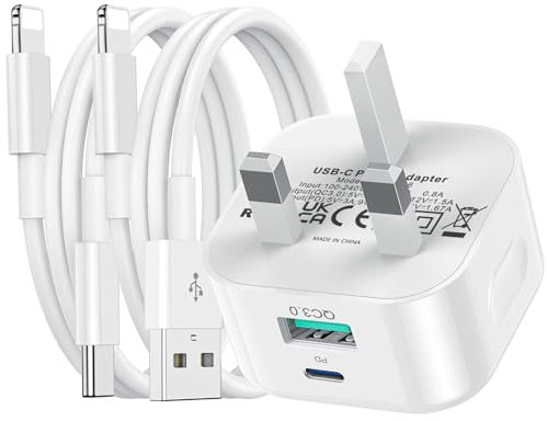 iPhone Charger and Plug,Apple i Phone Fast Charger Cable and Plug 25W Super Charge for iPhone 16e/16/15/14/14 Plus/14 Pro/14 Pro Max/13/13 Pro/12 Pro/SE/11 Pro,1M New USB C to C Charging Lead and Plug