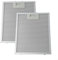 ZAMETTER Filtro de grasa para campana extractora, 2 unidades, 5 capas, filtro de malla de aluminio, extractor de grasa, repuesto para extractor de cocina, sistema de ventilación