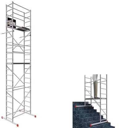 ALTEC AluCombine 3.0-700, Leitergerüst Standgerüst, Arbeitshöhe 7 m | Alu-Gerüst, Arbeitsplattform & Anlegeleiter, , 150 kg/m² Traglast, DIN EN 131 - 1-3