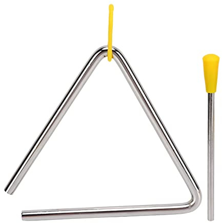 ZIXINNKC Triangel-Handperkussionsinstrument aus Metall, leicht und filigran zu Spielen, mit Schlägel